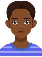 Vector illustration of a young boy