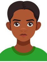 Vector illustration of a young boy